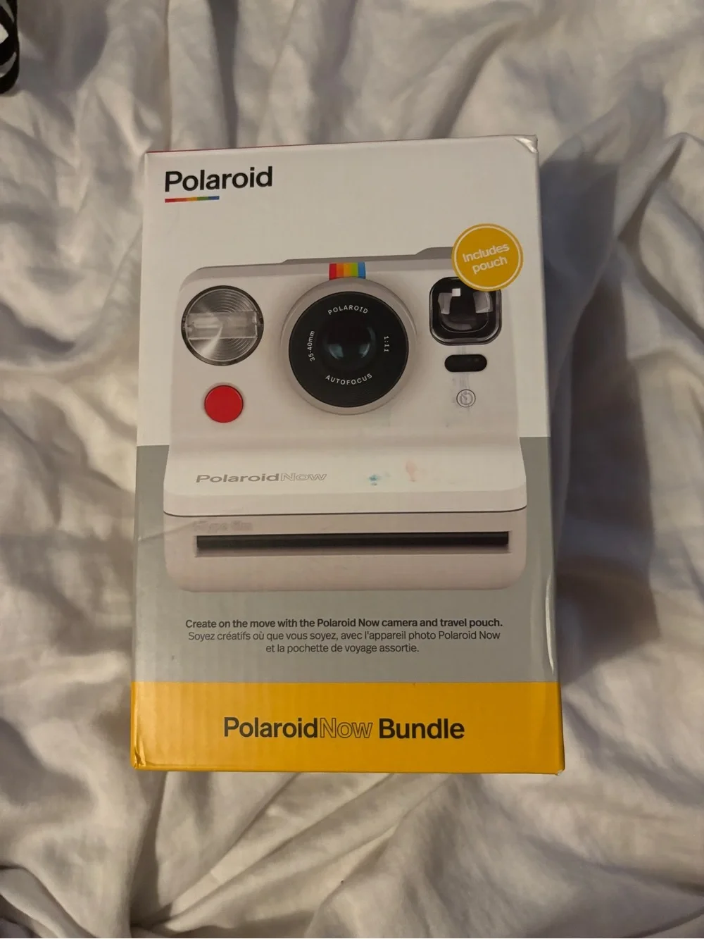Polaroid Now Bundle Instant Camera - White with Red Accent